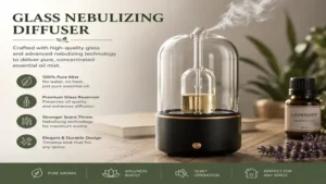 glass nebulizing diffuser with premium essential oil diffusion technology