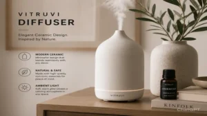 vitruvi diffuser with elegant ceramic design enhancing modern home decor and relaxation