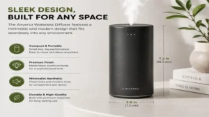 Airversa waterless diffuser featuring a sleek and portable modern design