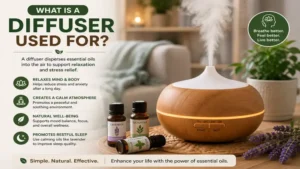 what is a diffuser used for explained with a diffuser releasing essential oils for relaxation and stress relief