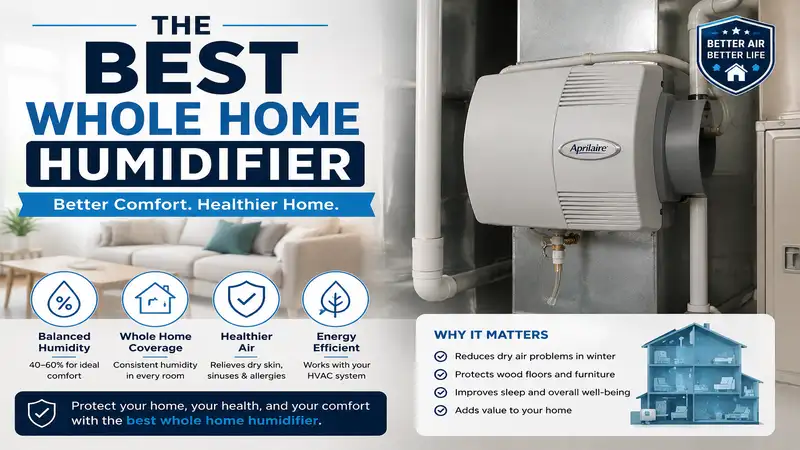 Best whole home humidifier system connected to HVAC for balanced indoor comfort and healthier air