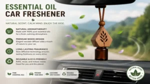 essential oil car freshener hanging wooden diffuser with calming natural fragrance