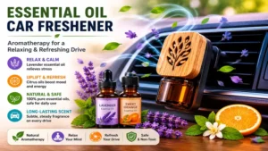 essential oil car freshener with lavender citrus and eucalyptus aromatherapy oils