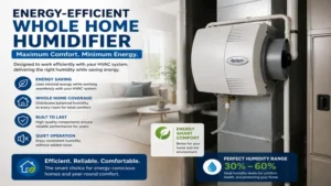 Energy-efficient best whole home humidifier designed for quiet operation and whole-home coverage