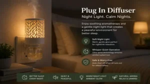 plug in diffuser with warm night light for relaxing nighttime aromatherapy