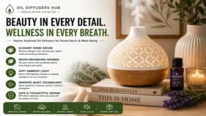 Oil Diffusers Hub showcasing decorative essential oil diffusers for modern home decor and wellness