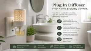 plug in diffuser providing fresh and clean bathroom aromatherapy