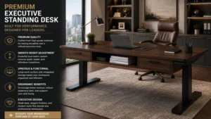 premium executive standing desk combining durability functionality and executive aesthetics