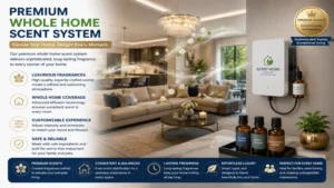 Premium whole home scent system creating a luxurious and welcoming atmosphere with long-lasting freshness