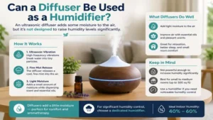 can a diffuser be used as a humidifier by adding light moisture to indoor air