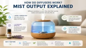 how do diffusers work by dispersing essential oil molecules throughout a living space