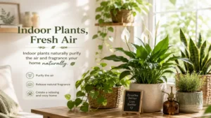 Indoor plants enhancing air quality and helping fragrance your home naturally