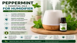 Peppermint essential oils for humidifier providing a cool and refreshing scent