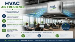 hvac air freshener supporting fresh indoor air circulation in a commercial building