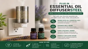 plug in essential oil diffusersteel used with natural essential oils for home aromatherapy