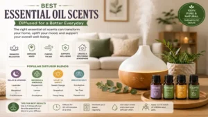 best essential oil scents diffused in a modern home to create a calming and welcoming atmosphere