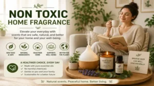 non toxic home fragrance supporting a healthy lifestyle with natural scents in a relaxing home setting