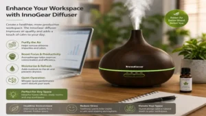 innogear diffuser enhancing comfort and productivity in a home office workspace