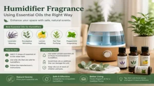 Humidifier fragrance using essential oils that are suitable for compatible humidifiers