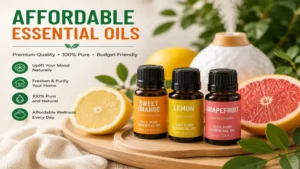 Affordable essential oils with citrus fragrances that help freshen indoor spaces naturally