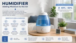 is a diffuser a humidifier example showing a humidifier adding moisture to indoor air
