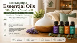 best smelling essential oils for home used with an ultrasonic diffuser to spread natural fragrance throughout the house.