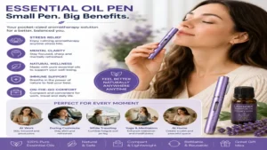 Essential oil pen offering a convenient way to enjoy calming aromatherapy throughout the day.