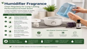 Humidifier fragrance with proper cleaning and maintenance for long-lasting performance