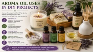 aroma oil uses in DIY candles, soaps, and home fragrance products