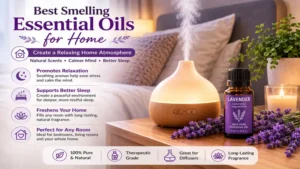 best smelling essential oils for home creating a peaceful bedroom atmosphere for relaxation and better sleep.