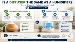 Guide to choosing the right device when asking is a diffuser the same as a humidifier