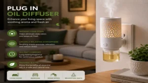 plug in oil diffuser enhancing air freshness and comfort in a living room