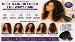 Best hair diffuser for wavy hair delivering salon-quality styling results with soft, voluminous, and beautifully defined waves.