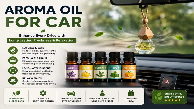 aroma oil for car creating a fresh and pleasant atmosphere inside the vehicle