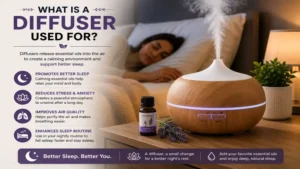 what is a diffuser used for when using calming essential oils to promote better sleep