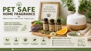 Pet safe home fragrance made with natural, non-toxic ingredients for everyday use.