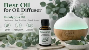 Best oil for oil diffuser featuring eucalyptus essential oil and a cool refreshing fragrance