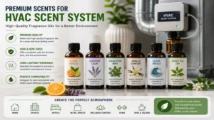 Premium fragrance oils used with an hvac scent system for long-lasting indoor freshness.