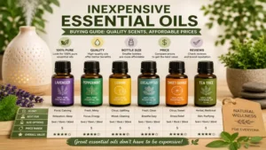 Inexpensive essential oils compared by scent, bottle size, and value