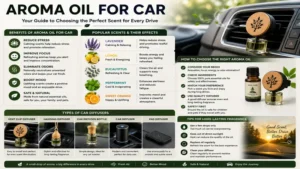 aroma oil for car guide showing how to choose scents for a pleasant vehicle interior