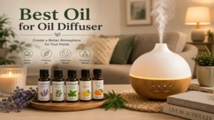 Best oil for oil diffuser used in a cozy home setting to create a pleasant aromatic atmosphere